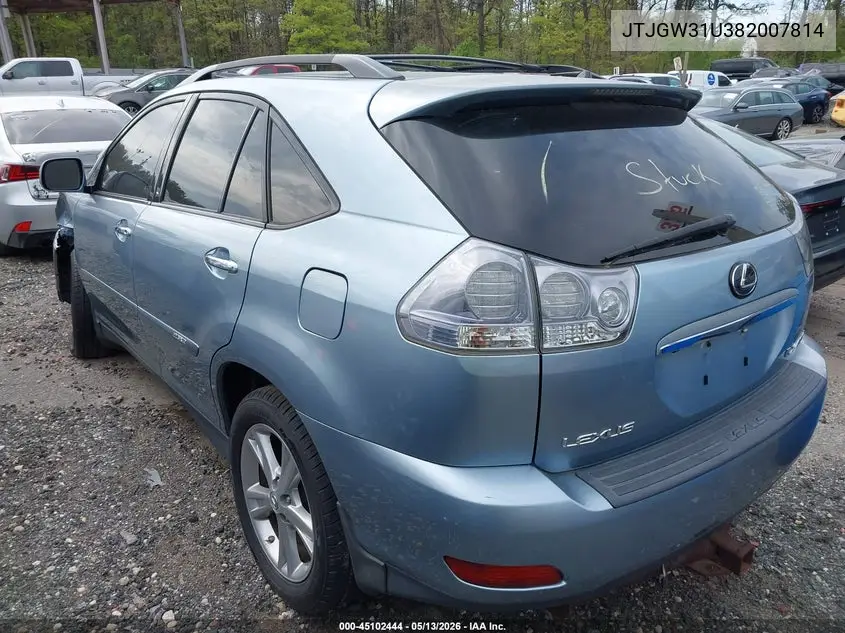 JTJGW31U382007814 2008 Lexus Rx 400H