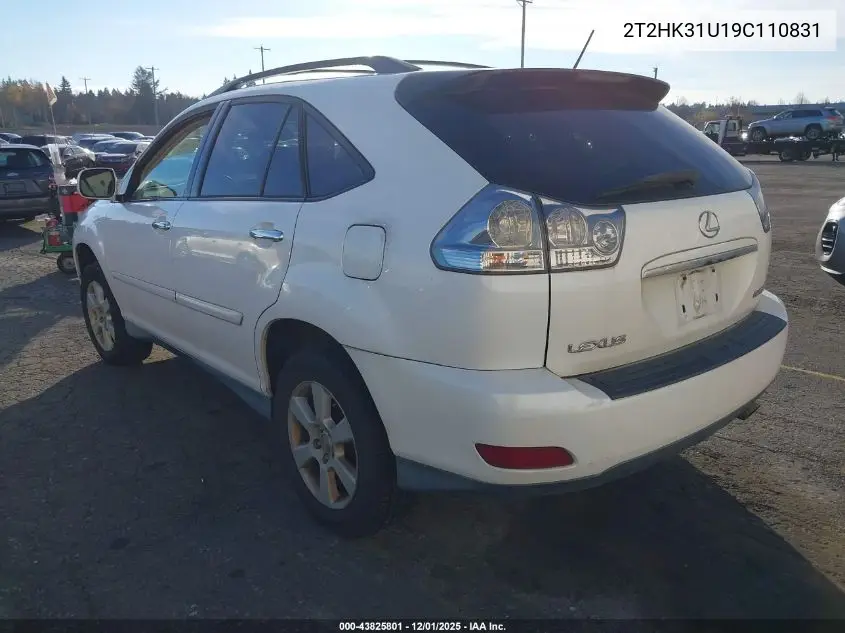 2T2HK31U19C110831 2009 Lexus Rx 350