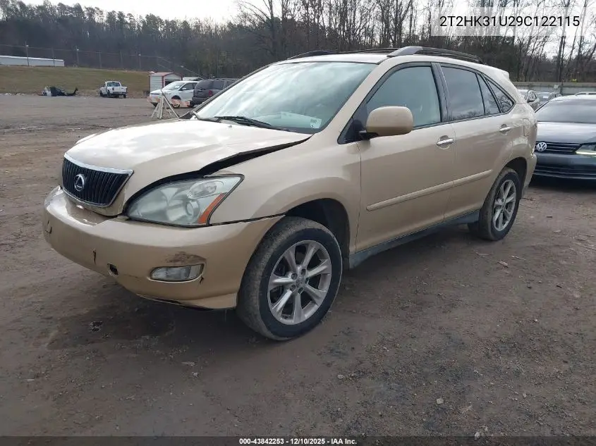 2T2HK31U29C122115 2009 Lexus Rx 350