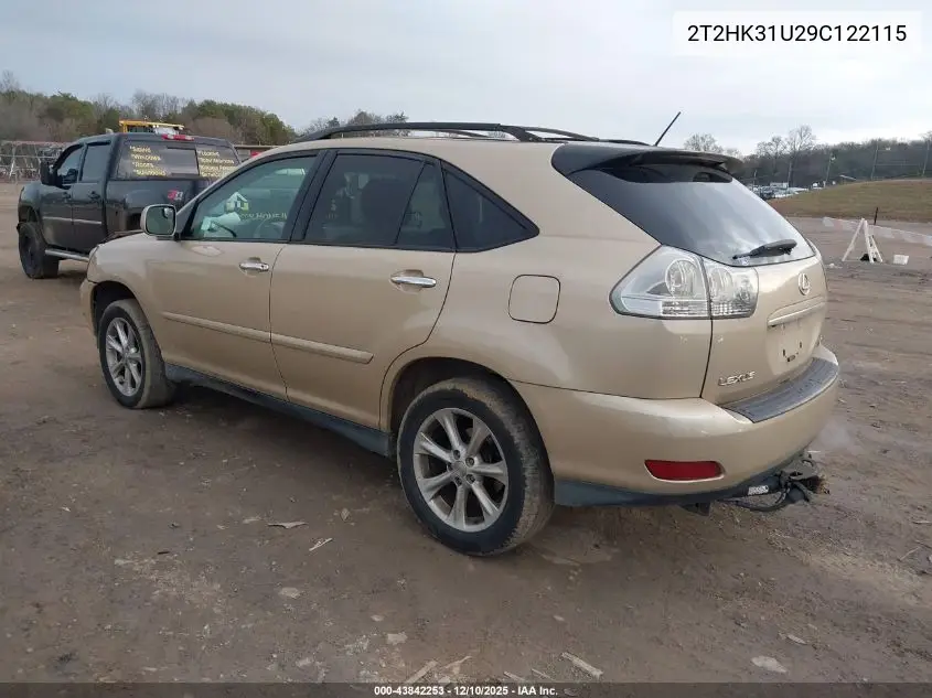2T2HK31U29C122115 2009 Lexus Rx 350
