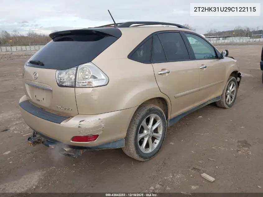 2T2HK31U29C122115 2009 Lexus Rx 350