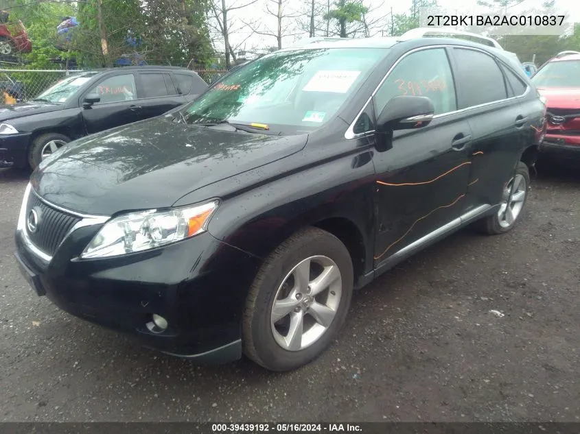 2T2BK1BA2AC010837 2010 Lexus Rx 350