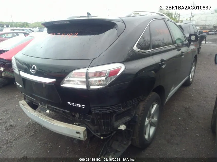 2T2BK1BA2AC010837 2010 Lexus Rx 350