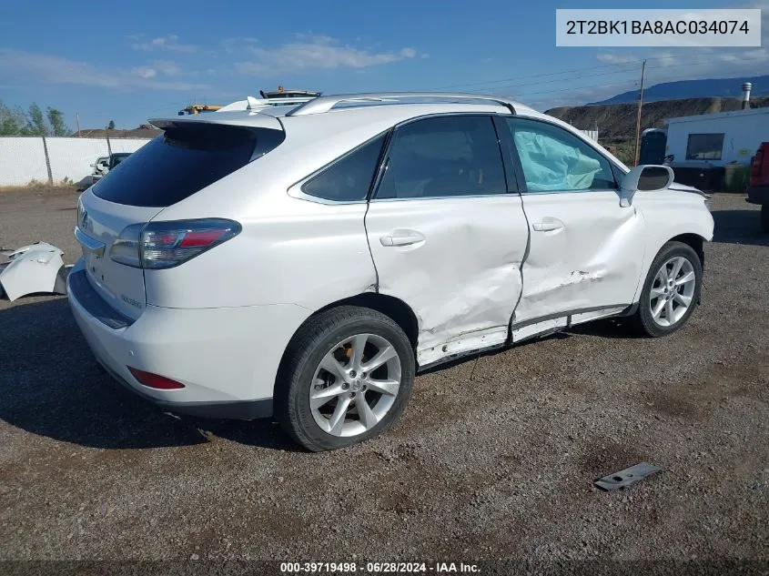 2T2BK1BA8AC034074 2010 Lexus Rx 350 350