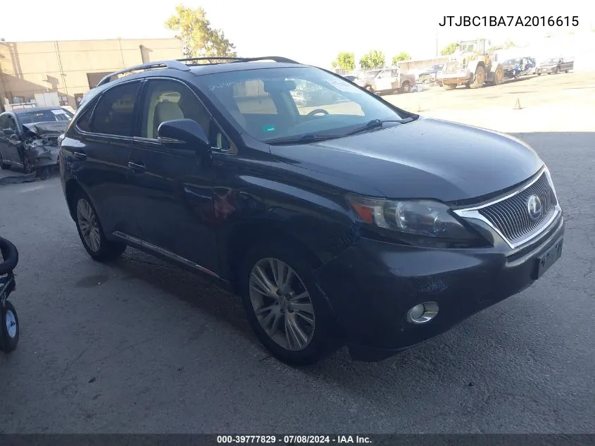 JTJBC1BA7A2016615 2010 Lexus Rx 450H