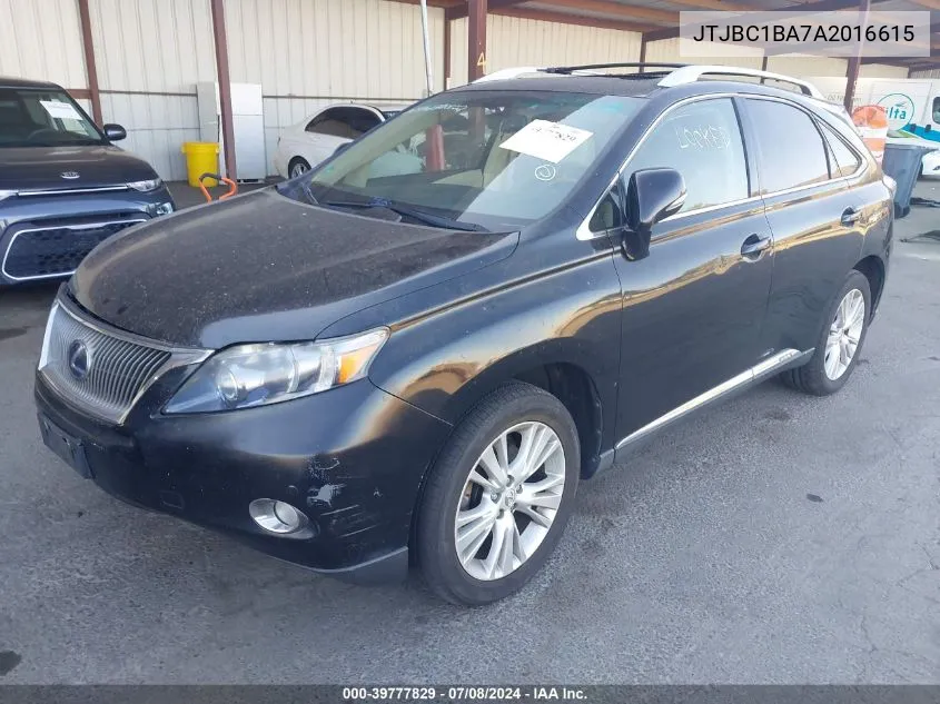 JTJBC1BA7A2016615 2010 Lexus Rx 450H