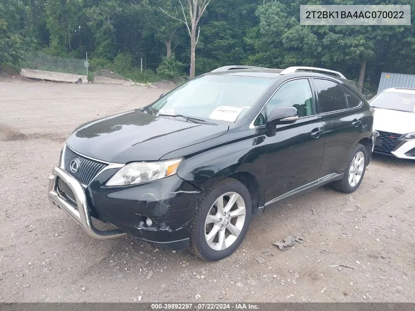 2T2BK1BA4AC070022 2010 Lexus Rx 350