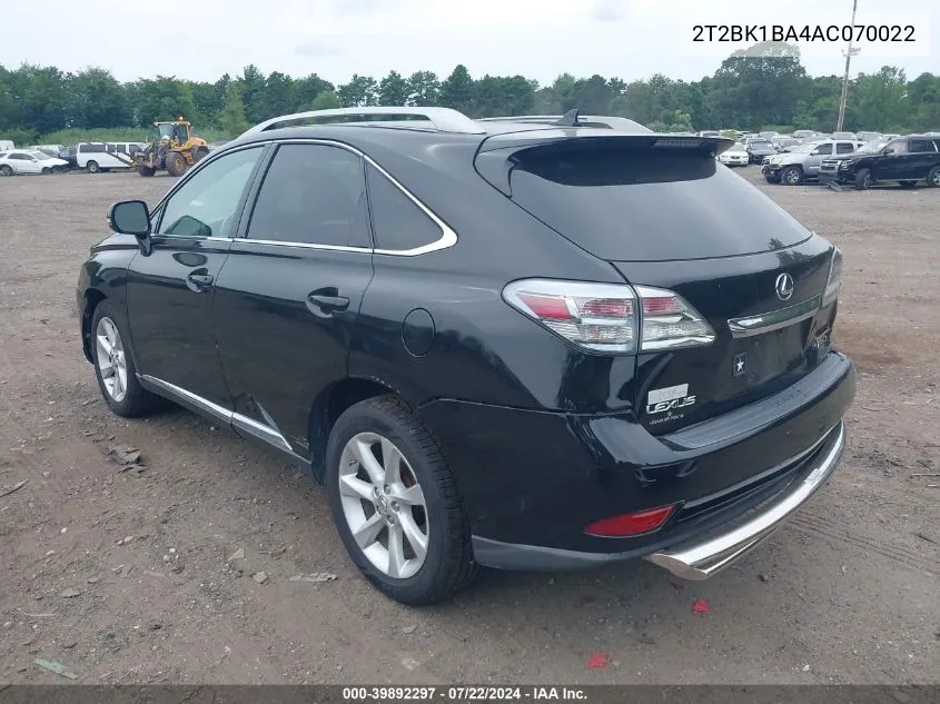 2T2BK1BA4AC070022 2010 Lexus Rx 350