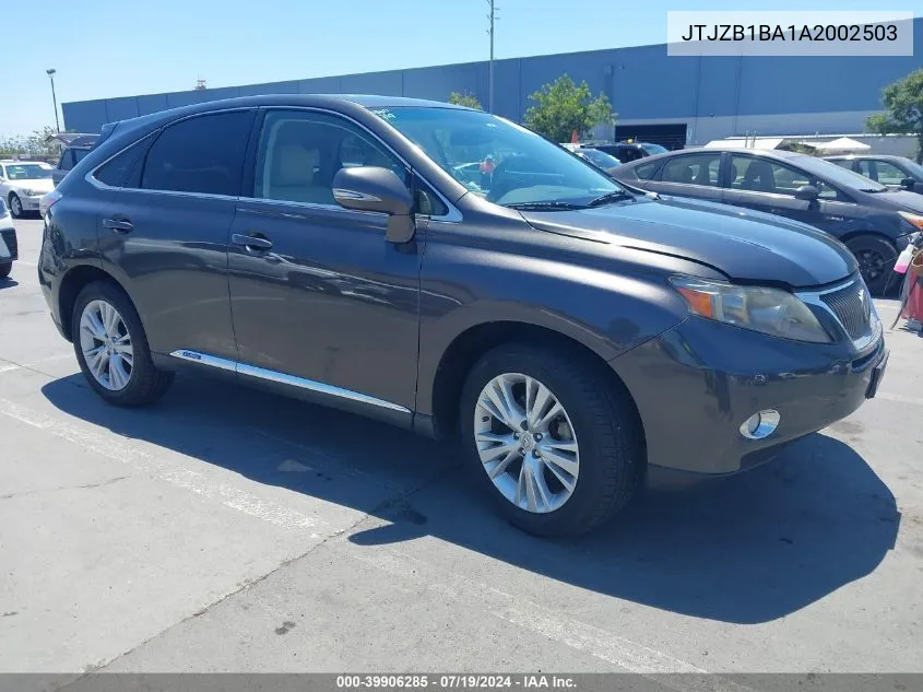 JTJZB1BA1A2002503 2010 Lexus Rx 450H