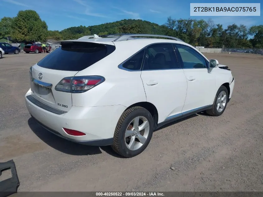 2T2BK1BA9AC075765 2010 Lexus Rx 350