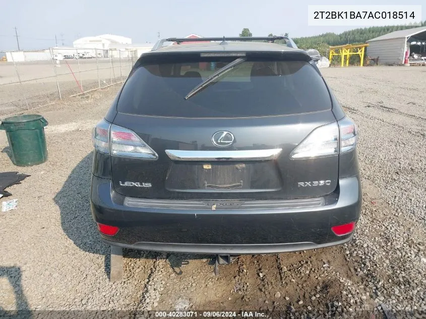 2T2BK1BA7AC018514 2010 Lexus Rx 350