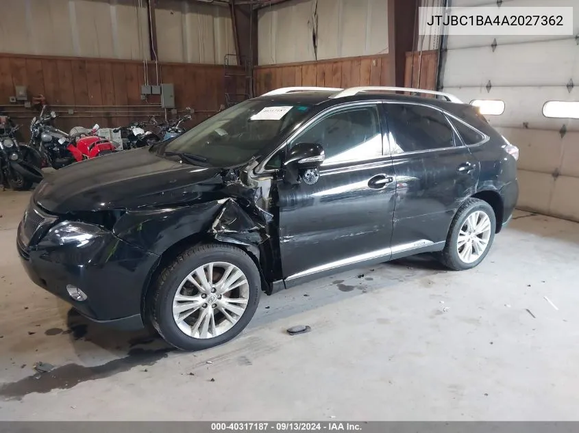 JTJBC1BA4A2027362 2010 Lexus Rx 450H 450