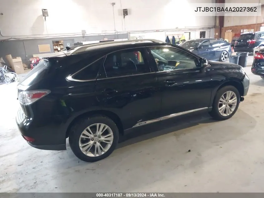 JTJBC1BA4A2027362 2010 Lexus Rx 450H 450