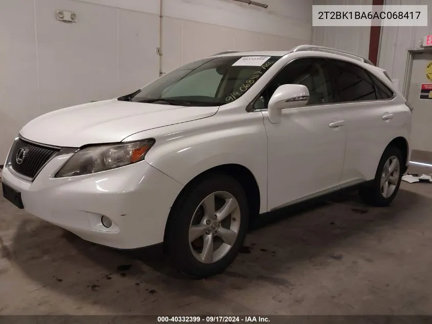 2T2BK1BA6AC068417 2010 Lexus Rx 350