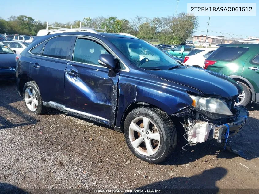 2T2BK1BA9AC061512 2010 Lexus Rx 350