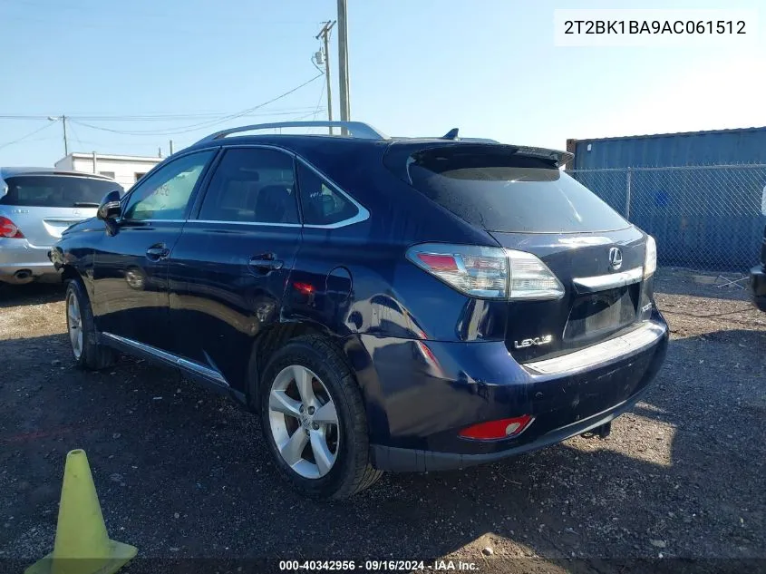 2T2BK1BA9AC061512 2010 Lexus Rx 350