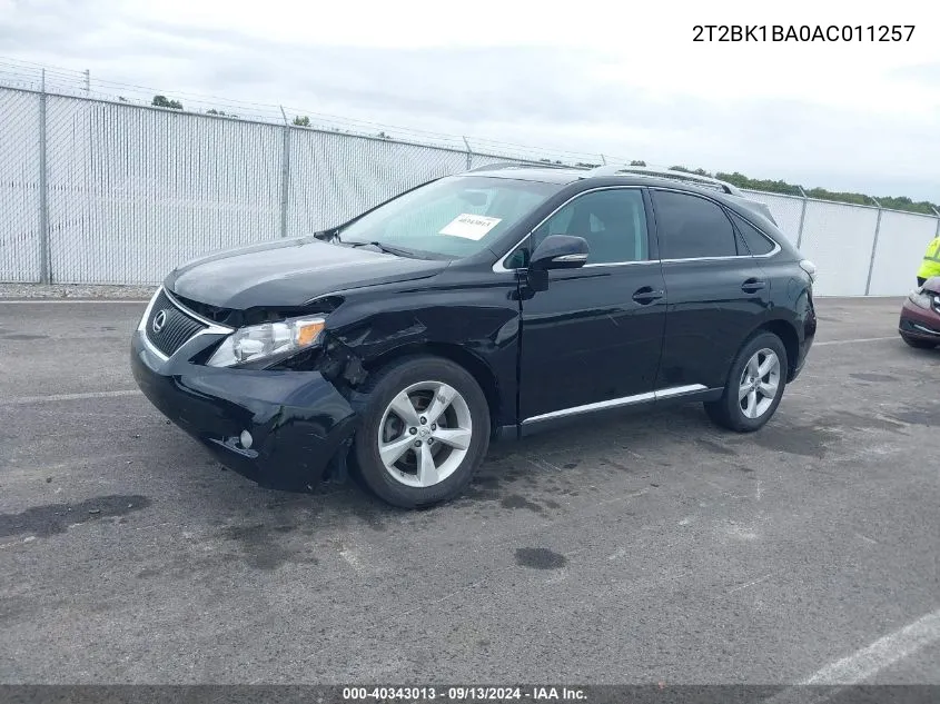 2T2BK1BA0AC011257 2010 Lexus Rx 350