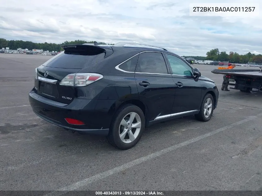 2T2BK1BA0AC011257 2010 Lexus Rx 350