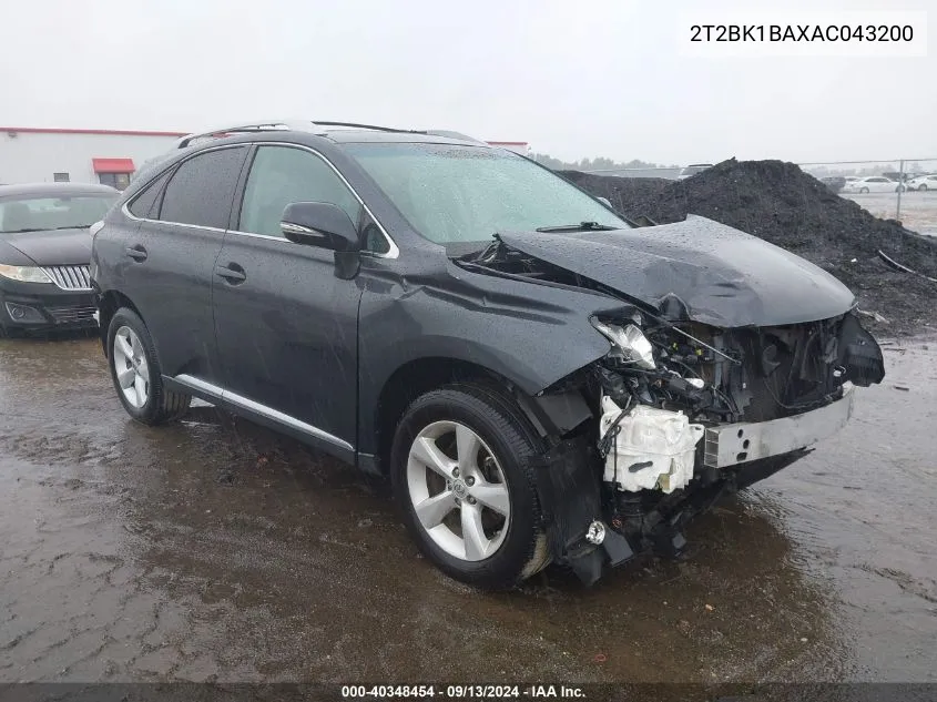 2T2BK1BAXAC043200 2010 Lexus Rx 350