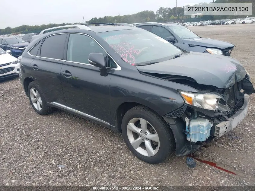 2T2BK1BA2AC061500 2010 Lexus Rx 350