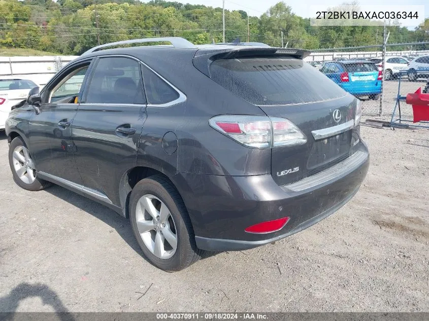 2T2BK1BAXAC036344 2010 Lexus Rx 350