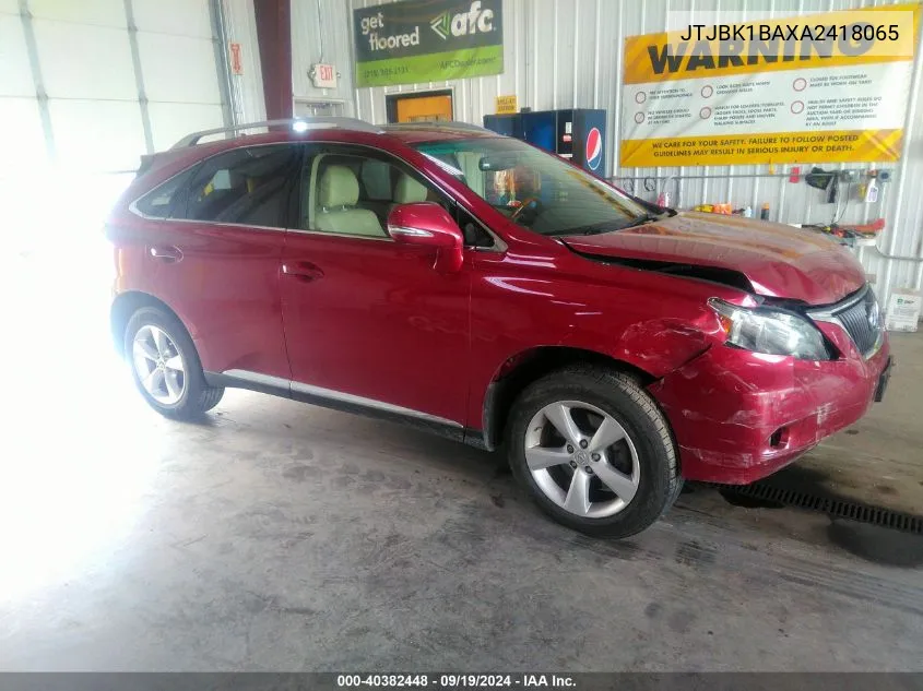 JTJBK1BAXA2418065 2010 Lexus Rx 350