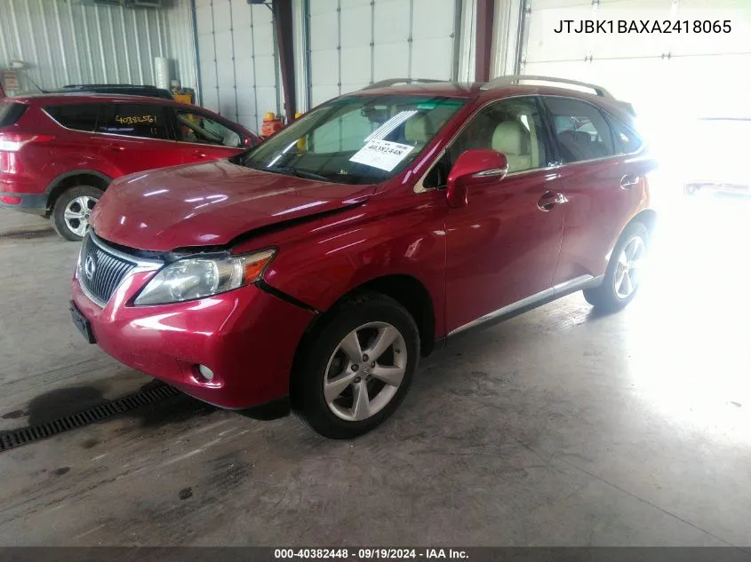 JTJBK1BAXA2418065 2010 Lexus Rx 350