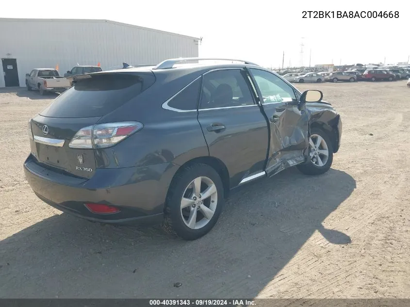 2T2BK1BA8AC004668 2010 Lexus Rx 350