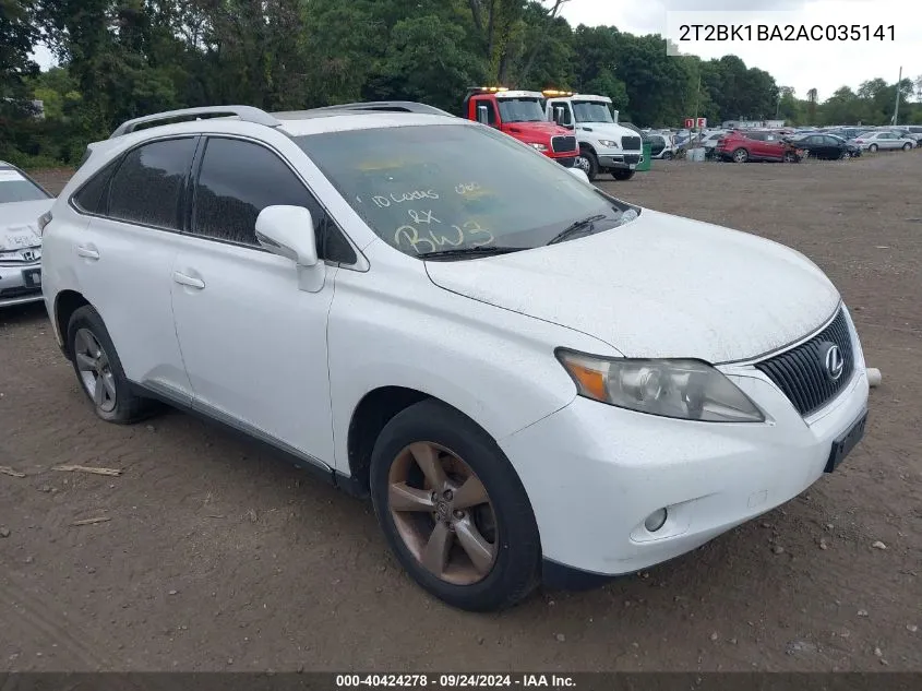 2T2BK1BA2AC035141 2010 Lexus Rx 350