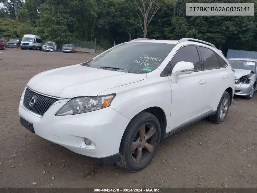 2T2BK1BA2AC035141 2010 Lexus Rx 350