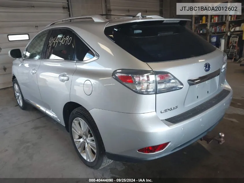 JTJBC1BA0A2012602 2010 Lexus Rx 450H