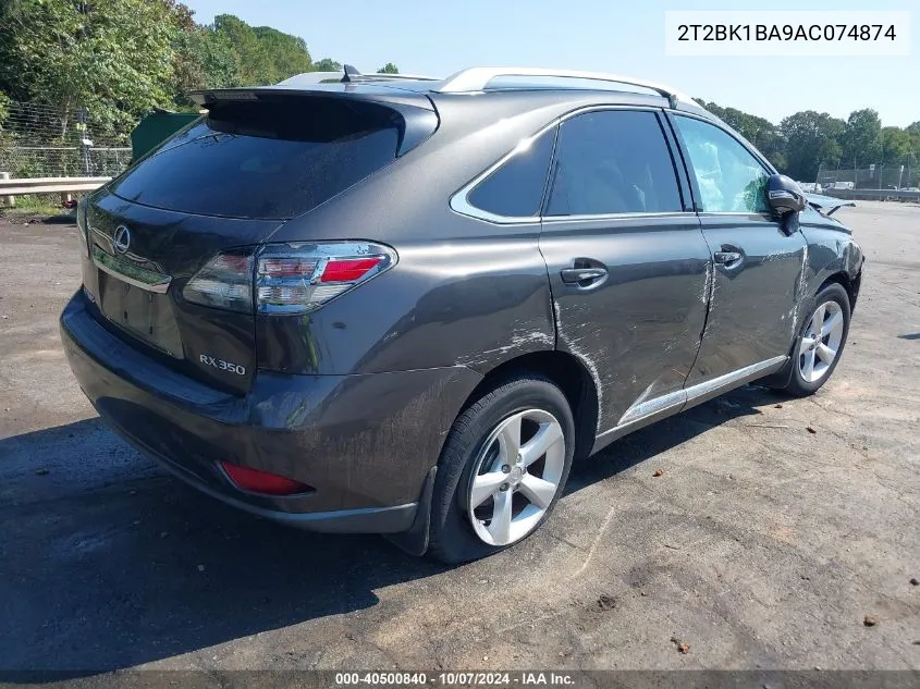 2T2BK1BA9AC074874 2010 Lexus Rx 350