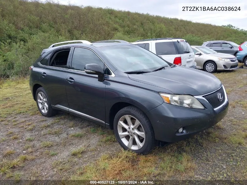 2T2ZK1BA6AC038624 2010 Lexus Rx 350