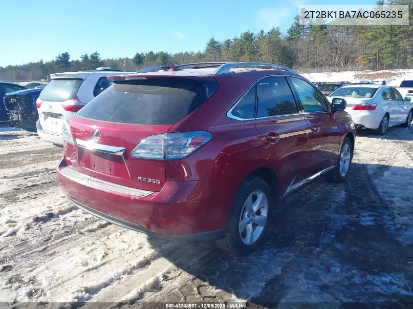 2T2BK1BA7AC065235 2010 Lexus Rx 350
