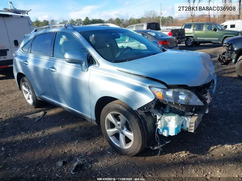 2T2BK1BA8AC036908 2010 Lexus Rx 350