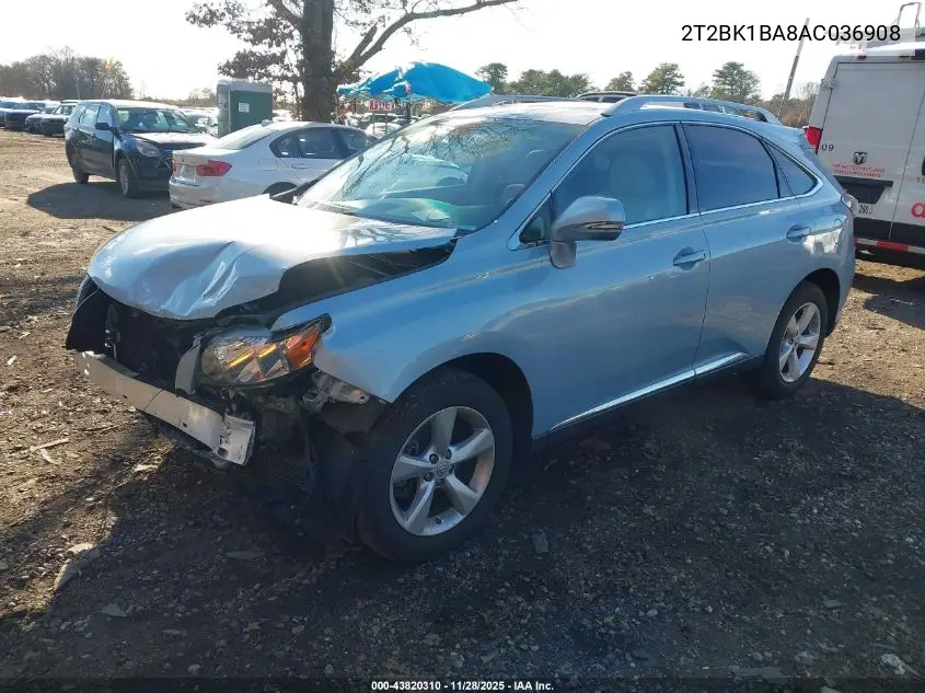 2T2BK1BA8AC036908 2010 Lexus Rx 350