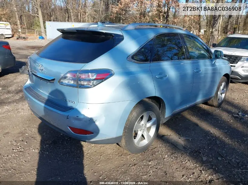 2T2BK1BA8AC036908 2010 Lexus Rx 350