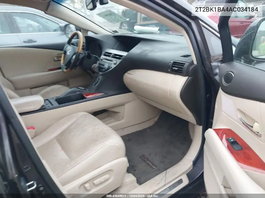 2T2BK1BA4AC034184 2010 Lexus Rx 350