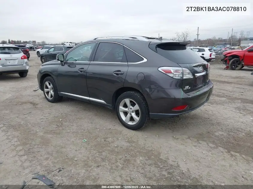 2T2BK1BA3AC078810 2010 Lexus Rx 350