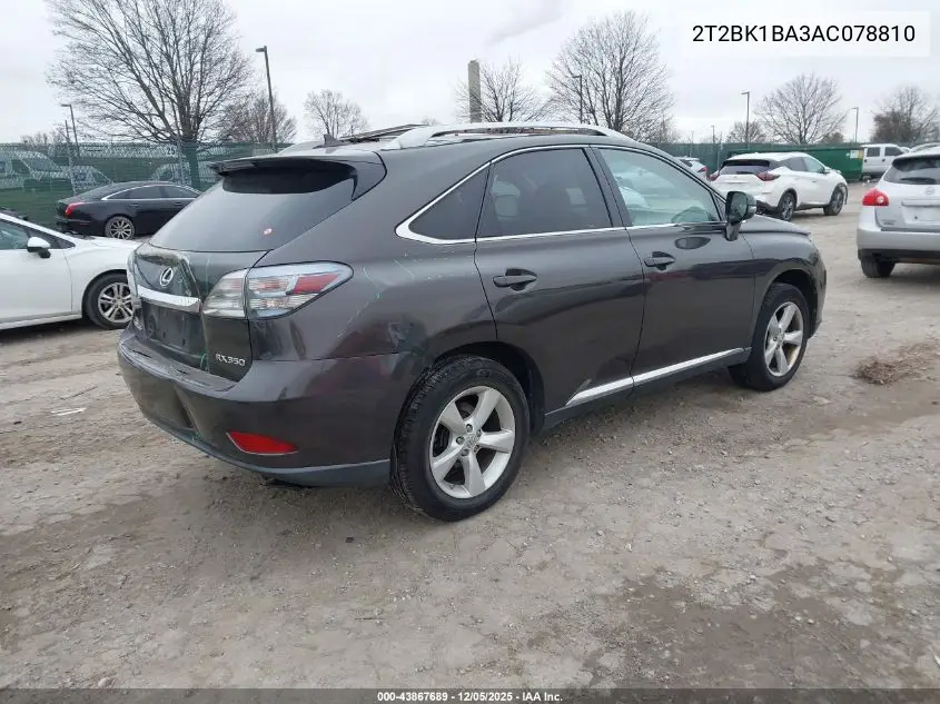 2T2BK1BA3AC078810 2010 Lexus Rx 350