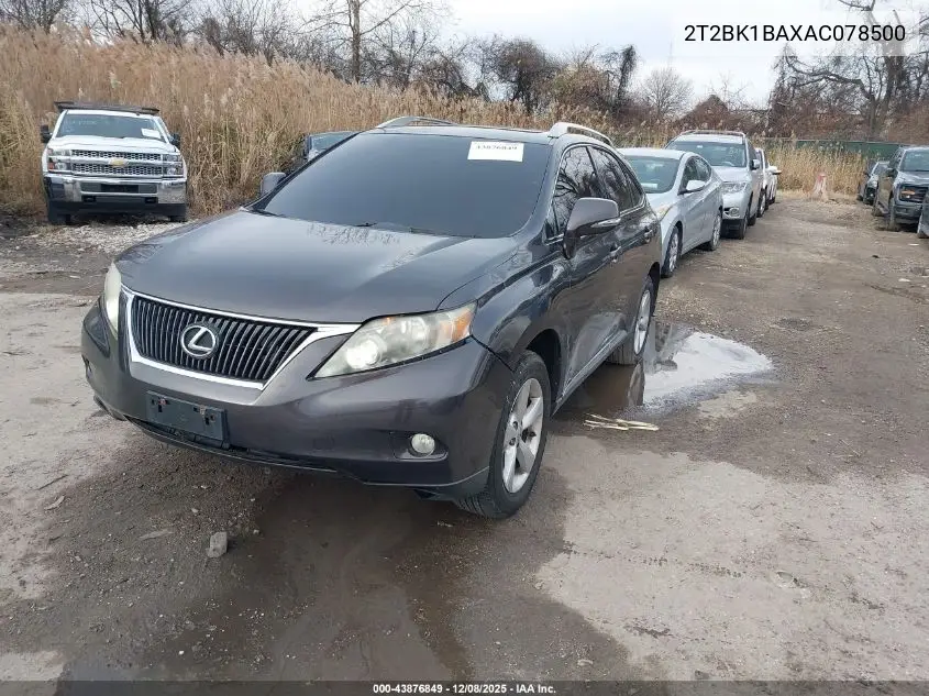 2T2BK1BAXAC078500 2010 Lexus Rx 350