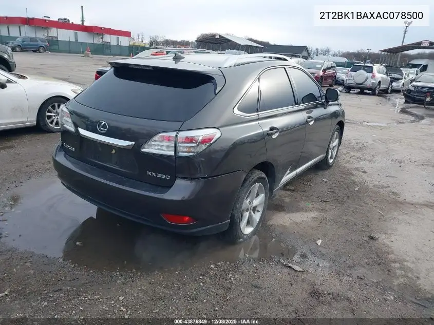 2T2BK1BAXAC078500 2010 Lexus Rx 350