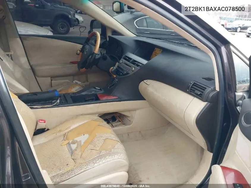 2T2BK1BAXAC078500 2010 Lexus Rx 350