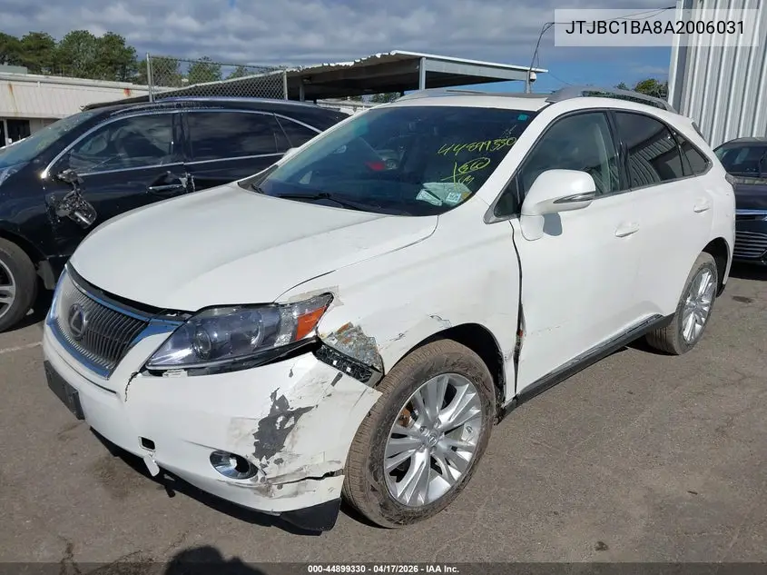 JTJBC1BA8A2006031 2010 Lexus Rx 450H