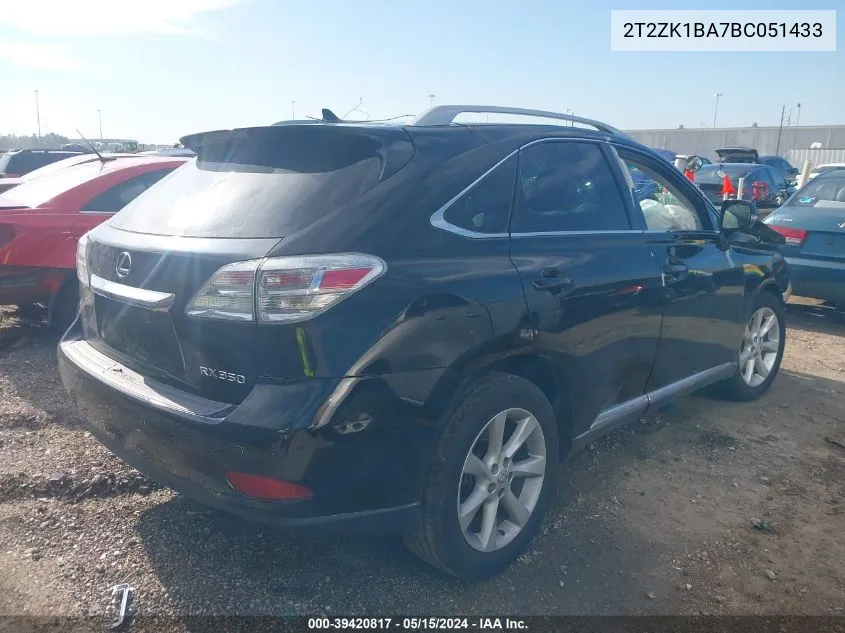 2T2ZK1BA7BC051433 2011 Lexus Rx 350