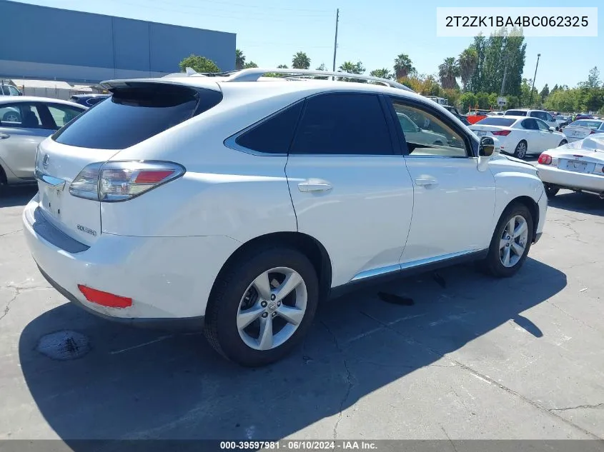 2T2ZK1BA4BC062325 2011 Lexus Rx 350