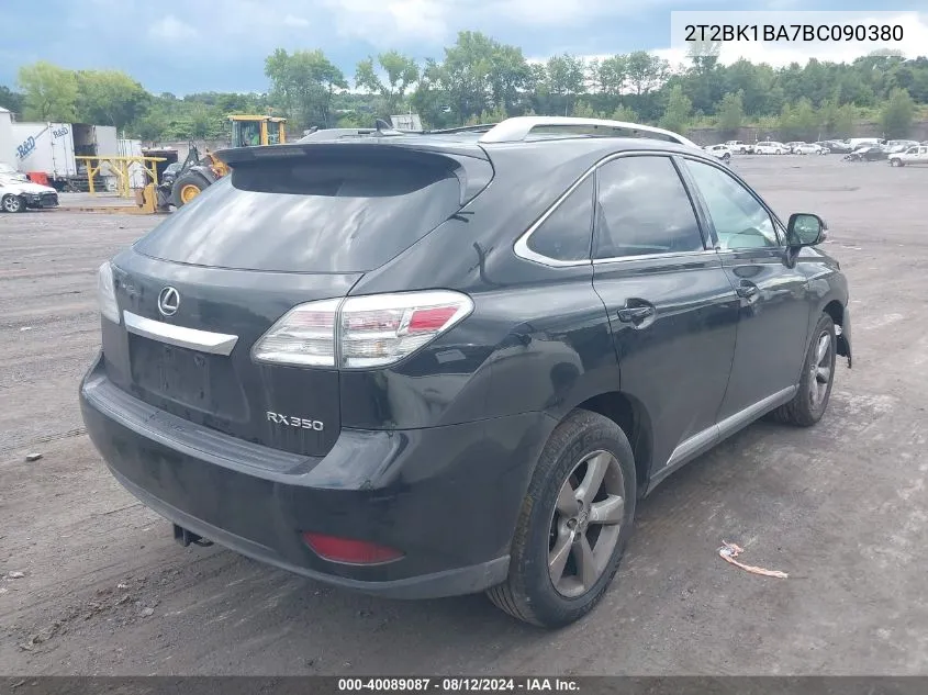 2T2BK1BA7BC090380 2011 Lexus Rx 350