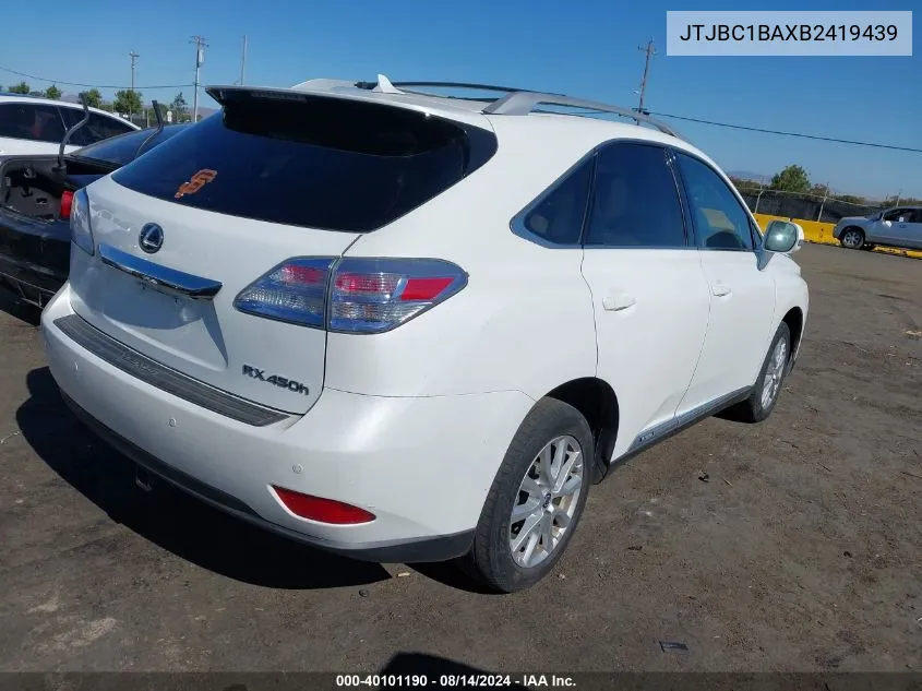 JTJBC1BAXB2419439 2011 Lexus Rx 450H