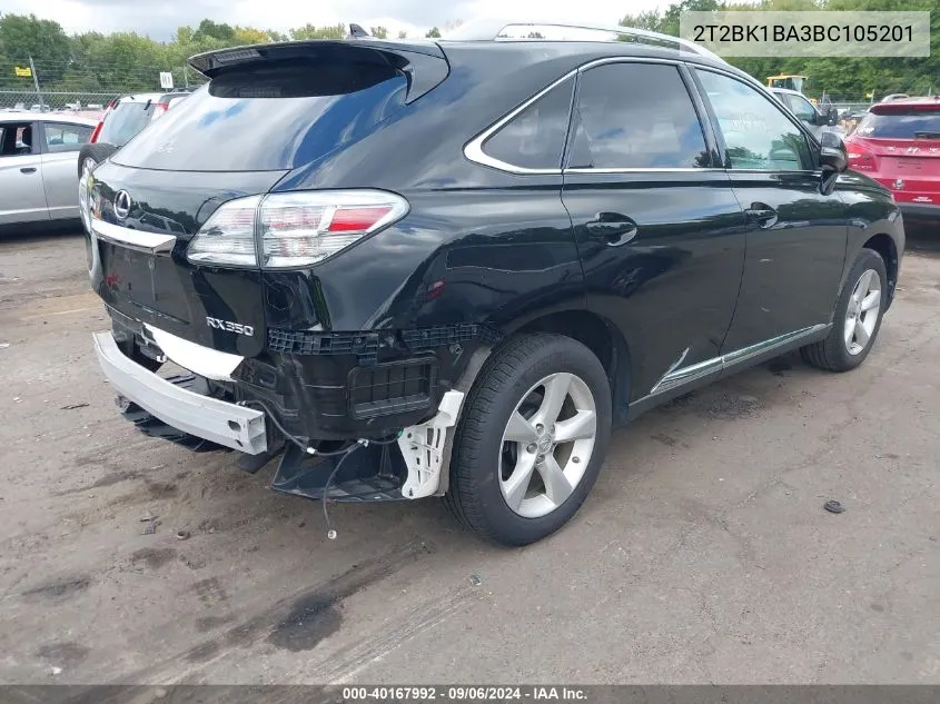 2T2BK1BA3BC105201 2011 Lexus Rx 350