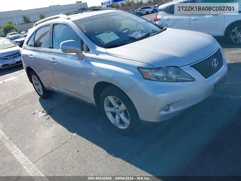 2T2ZK1BA0BC052701 2011 Lexus Rx 350